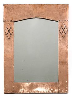 A Liberty Arts and Crafts copper wall mirror,