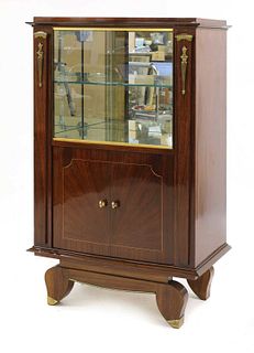 An Art Deco rosewood display cabinet,
