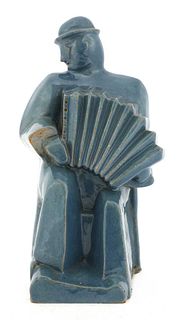 A terracotta glazed figure,