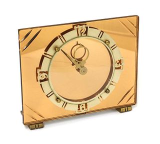 An Art Deco table clock,