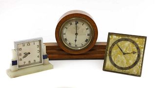 Three Art Deco clocks,