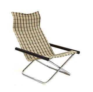 An 'NY' folding chair,
