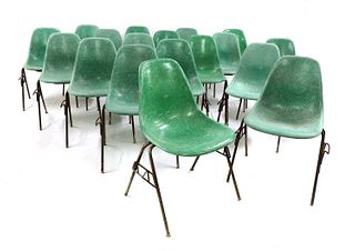Eighteen 'DSS' stacking chairs,