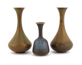 Three stoneware vases,