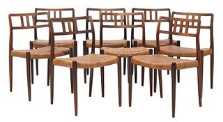 A set of eight rosewood 'Model 79' chairs, §