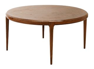 A rosewood circular coffee table, §