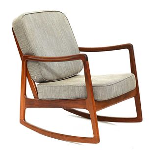 A Danish teak 'Model 120' rocking lounge chair,