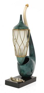 An Aldo Tura ‘Pipe’ table lamp,