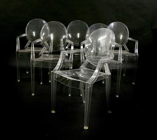 A set of six 'Louis Ghost' armchairs,