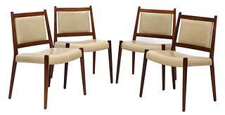 A set of four rosewood dining chairs, §
