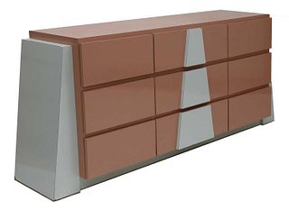 A lacquered sideboard,