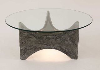 A brutalist coffee table,