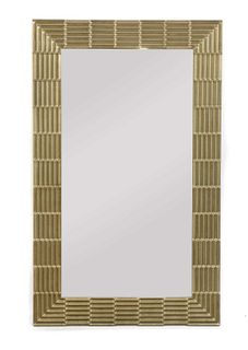 A modernist-style wall mirror,