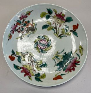 Qing Dynasty Floral plate 8? Wide