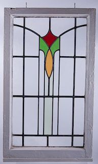 Stained Glass Window w/ Painted Frame