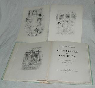 Raoul Dufy 'Aphorismes et Varietes' 20 original etchings, limited, Folio
