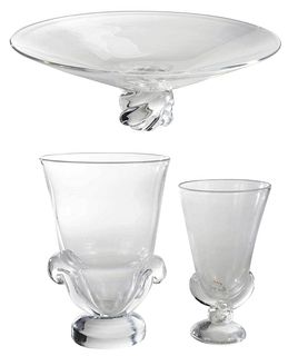 Three Steuben Glass Table Articles