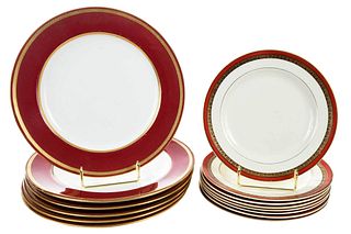 Assembled Set of Fourteen Minton and Tiffany & Co. Plates
