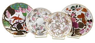 Four Minton Porcelain Plates and Bowls