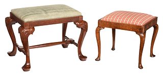 Queen Anne Footstool, Chippendale Style Footstool