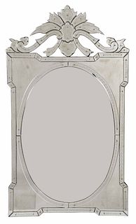 Venetian Cut and Mirror Framed Mirror