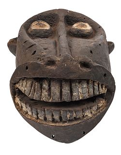 Two West African Carved Wood Masks