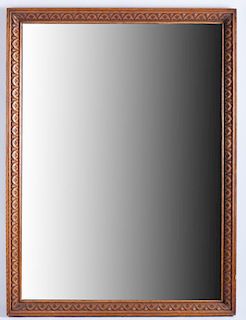 Large Beveled Wood Frame Mirror