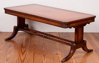 Imperial Mahogany Leather Top Coffee Table
