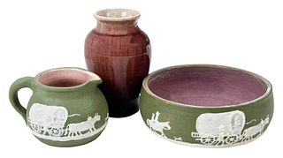 Three Pieces of Pisgah Forest Pottery