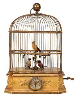 Victorian Birdcage Automaton Clock