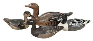 Four Painted Duck Decoys