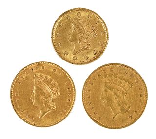 Type I, II, and III Gold Dollars