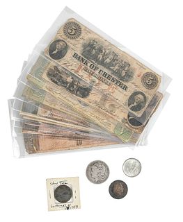 Assorted Coins and Currency