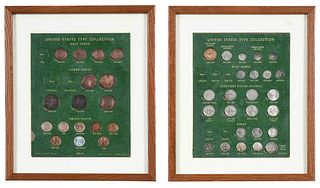 Two Frames of U.S. Type Coins
