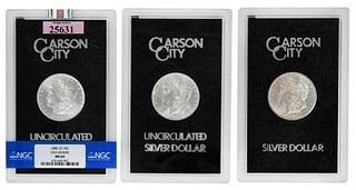 Three GSA Carson City Silver Dollars