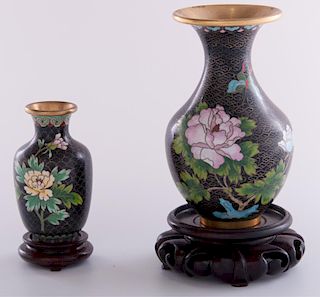 Cloisonne Vases, Pair
