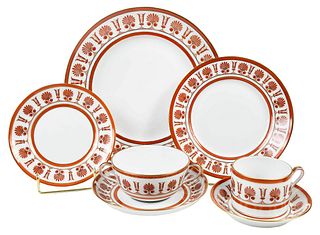 Richard Ginori "Ercolano Red" Porcelain Dinner Service