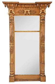 Very Large American Classical Giltwood Pier Mirror