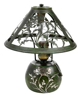 Heintz Bronze Poppy Boudoir Lamp