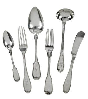 Six Pieces Alabama Coins Silver Flatware, J. Conning