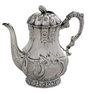New Orleans Coins Silver Coffeepot, Adolphe Himmel