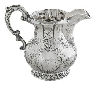 New Orleans Coin Silver Pitcher, Hyde and Goodrich 