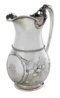 New Orleans Coin Silver Pitcher, E. A. Tyler 
