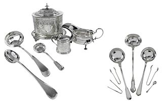 15 Pieces English Silver Plate Table Items