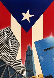 LAINE VAIGUR, Chicago Bandera Puerto Rico SEARS TOWER