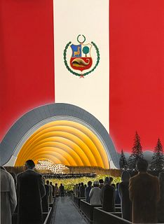 LAINE VAIGUR, Los Angeles HOLLYWOOD BOWL Bandera Peru