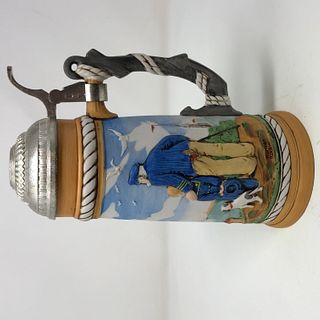 NORMAN ROCKWELL Beer Stein LOOKING OUT TO SEA 1stEd