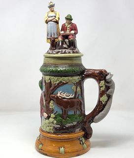 LARGE Vintage German Ceramic Beer/Ale Stein
