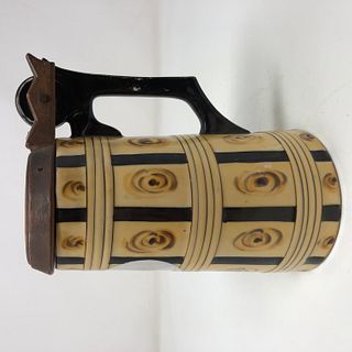 Vintage Porcelein BEER STEIN wooden lid