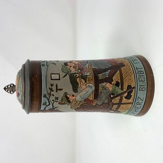 Vintage 1/2L. etched GERMAN beer stein